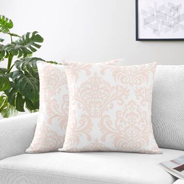 Pink and cream online throw pillows